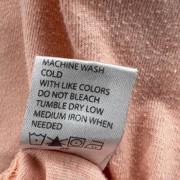 Free Planet Women Top Extra Large Peach Short‎ Sleeve Pullover Shirt Pocket - Picture 6 of 9